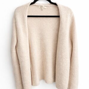 Elegant Cream Open-Front Cardigan